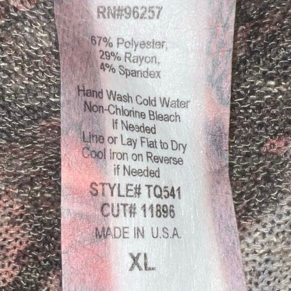 Perseption Concept women's XL boho Santa Fe stretchy knit tunic blouse USA - Picture 7 of 8